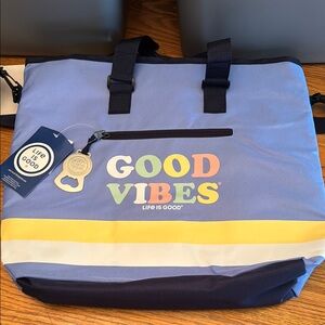 Life is Good 'Good Vibes' Insulated Cooler Tote Bag